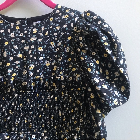 NWOT Jessie and James Black and Yellow Floral Dress, Size 6 Years. - Picture 3 of 10